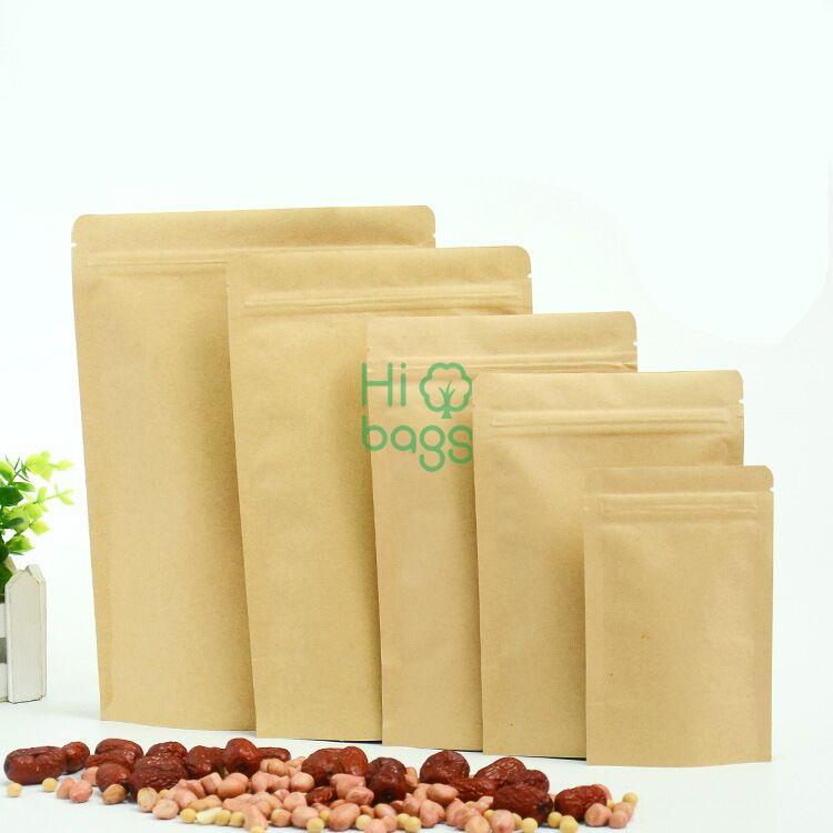 Kraft Paper Coated With Aluminum Dried Fruit Stand Up Pouch Ziplock Bag N1