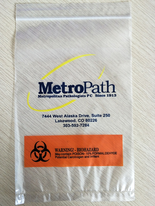 Biohazard Symbol Zipper Lock Plastic Bag