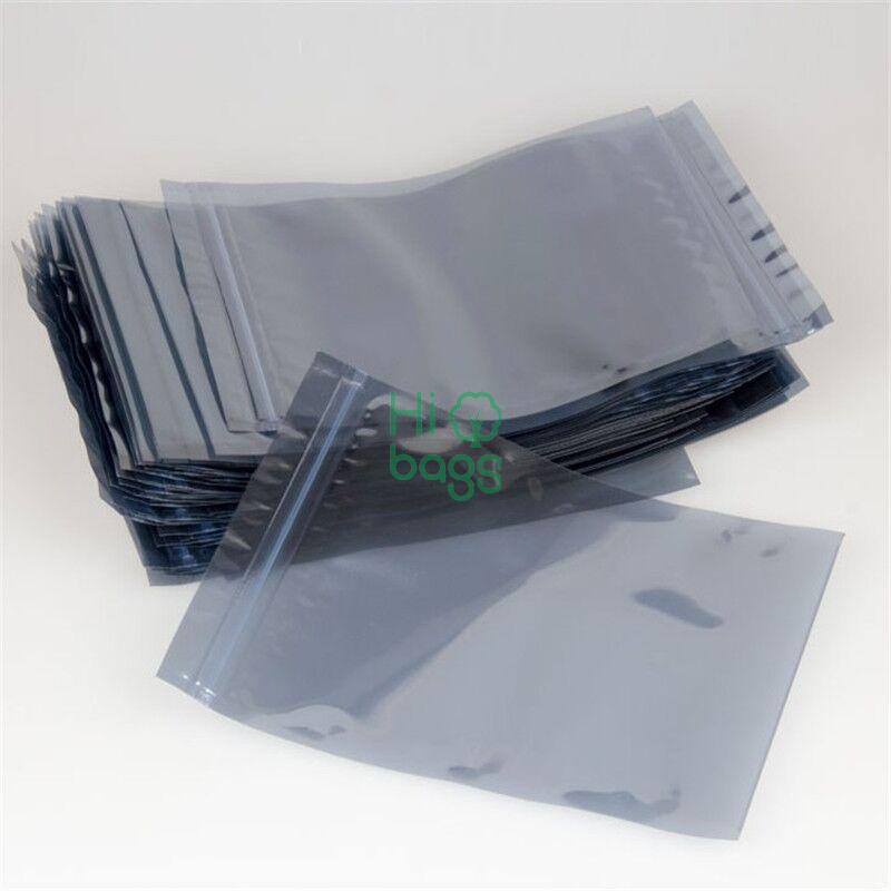 Grey Transparent Anti-static Shielding Bag Zip Lock Bag N4