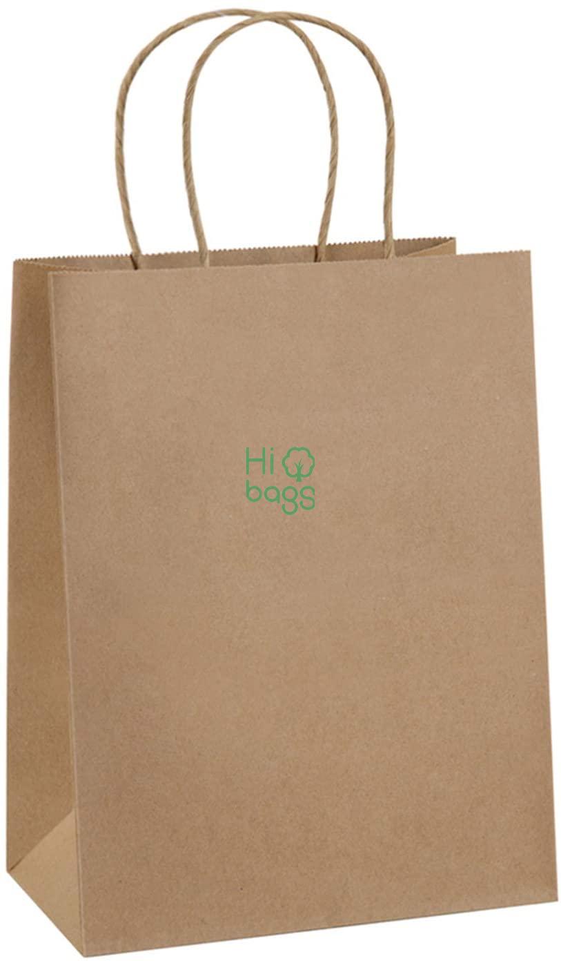 Shopping Kraft Retail Brown Paper Bulk with Handles Bags M