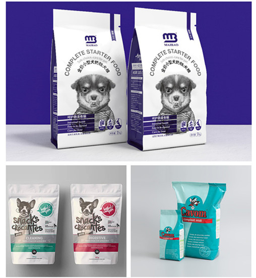 Aluminum foil dog food bag custom printing self - sealing cat food feed ...