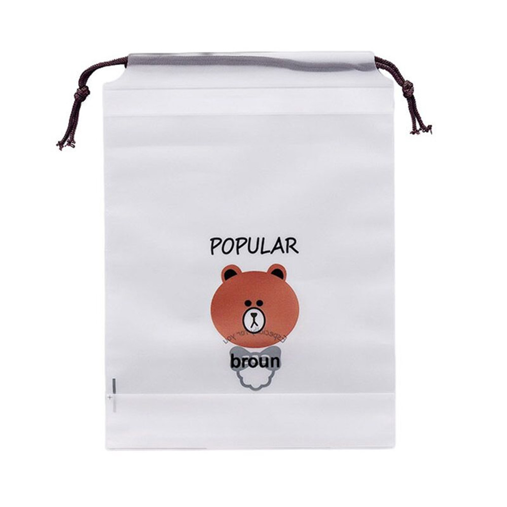 Customized logo PE reusable promotional drawstring plastic bag N