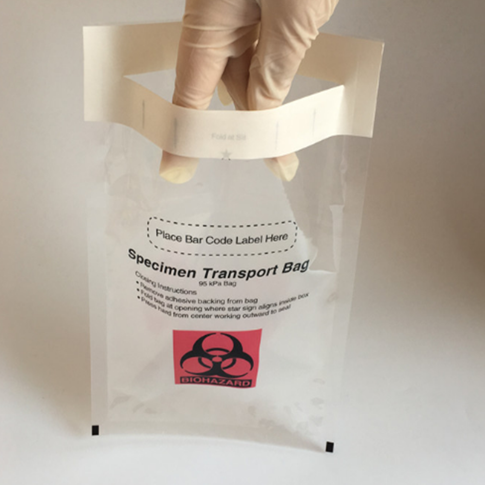custom biodegradable waterproof plastic ziplock poly pe packaging specimen bags N